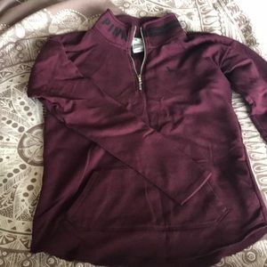VS Pink Maroon Half-Zip